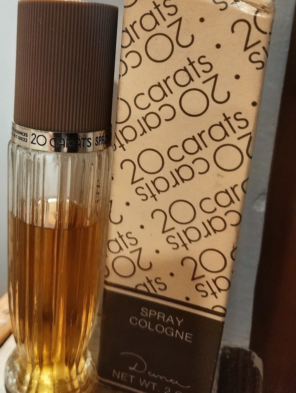 Vintage Dana 20 Carats Spray Cologne Bottle 2.oz